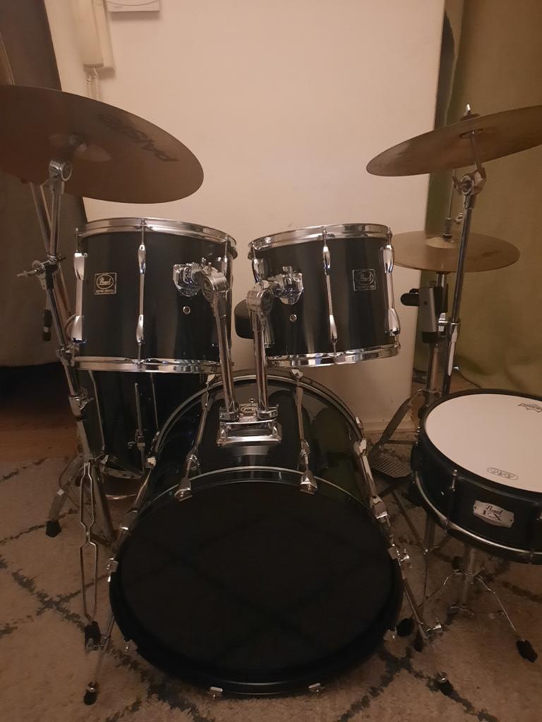 Pearl export compleet met bekkens..premier xpk turquoise.., Muziek en Instrumenten, Ophalen of Verzenden, Gebruikt, Pearl
