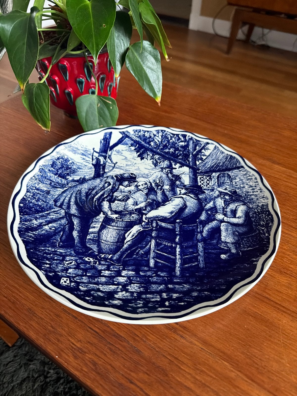 Boch Delfts Blauw Wandbord - Vintage, 29 cm, Antiek en Kunst, Ophalen of Verzenden