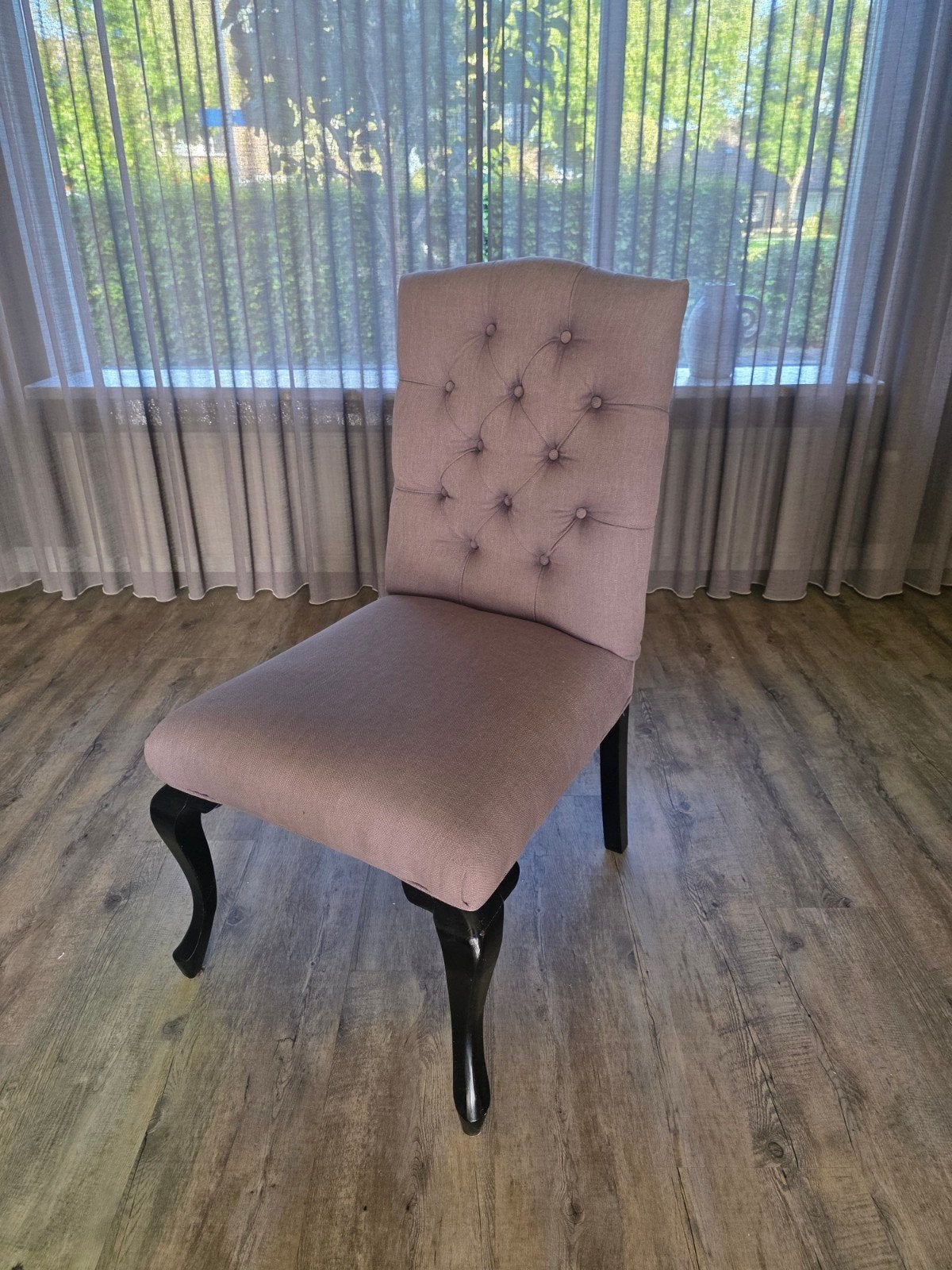 6 beige kleur eetkamerstoelen - nog prima, Ophalen, Gebruikt, Overige kleuren, Stof