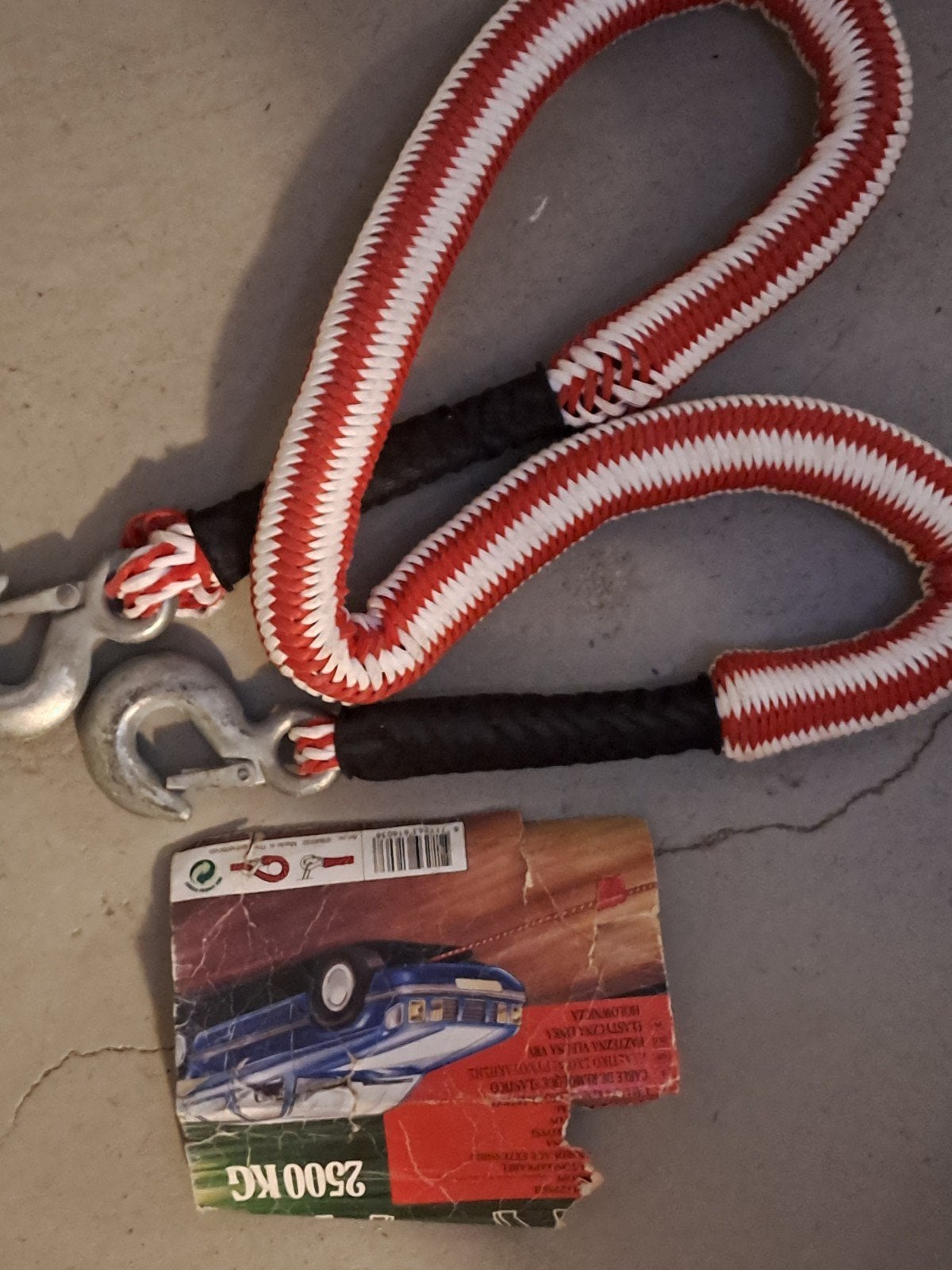Sleepkabel 2500 KG - Rood/Wit, Ophalen of Verzenden