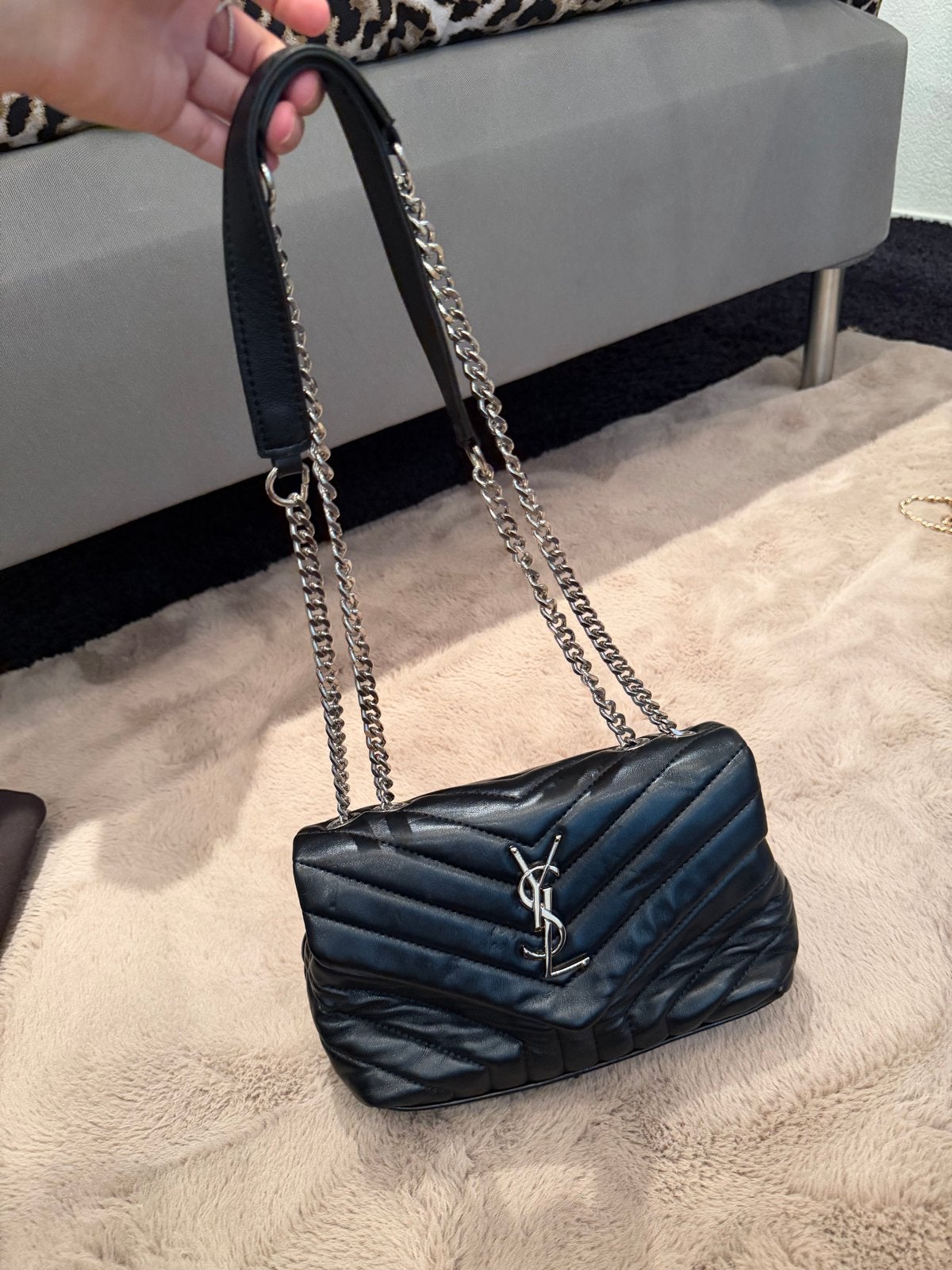 Yves Saint Laurent Tas Zwart, Ophalen of Verzenden, Gebruikt, Zwart, Schoudertasje