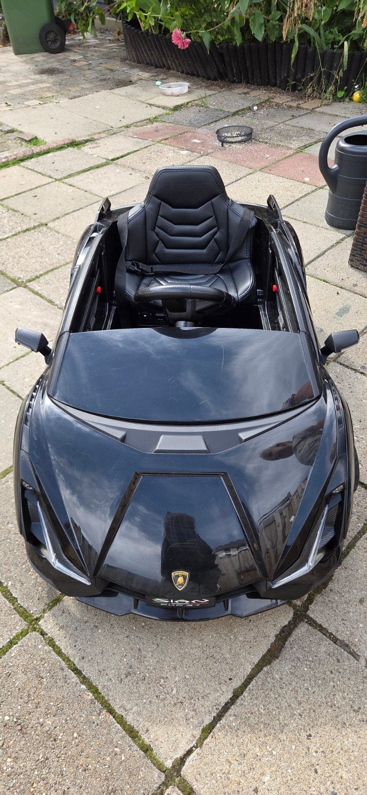 Zwarte kinder accu auto Lamborghini Sian, Gebruikt