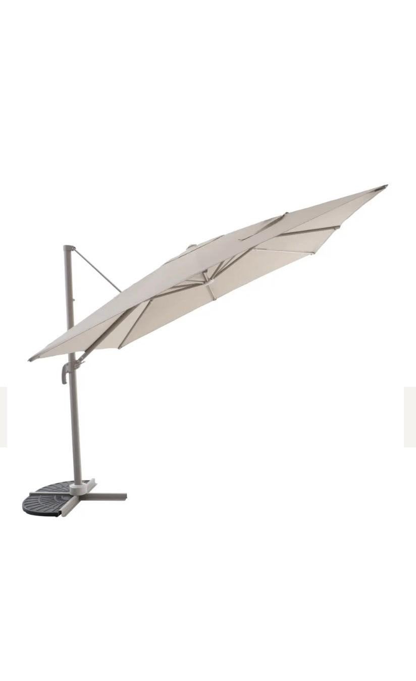 Handson zweefparasol Ibiza beige 3.5m x 2.6m, Tuin en Terras, Ophalen, Kantelbaar, Nieuw, Zweefparasol