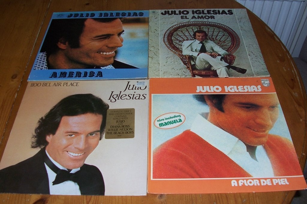 julio iglesias 6 lp's + 1 box met 3 lp's, Ophalen of Verzenden, 1970 - 1979, Gebruikt, 12 inch