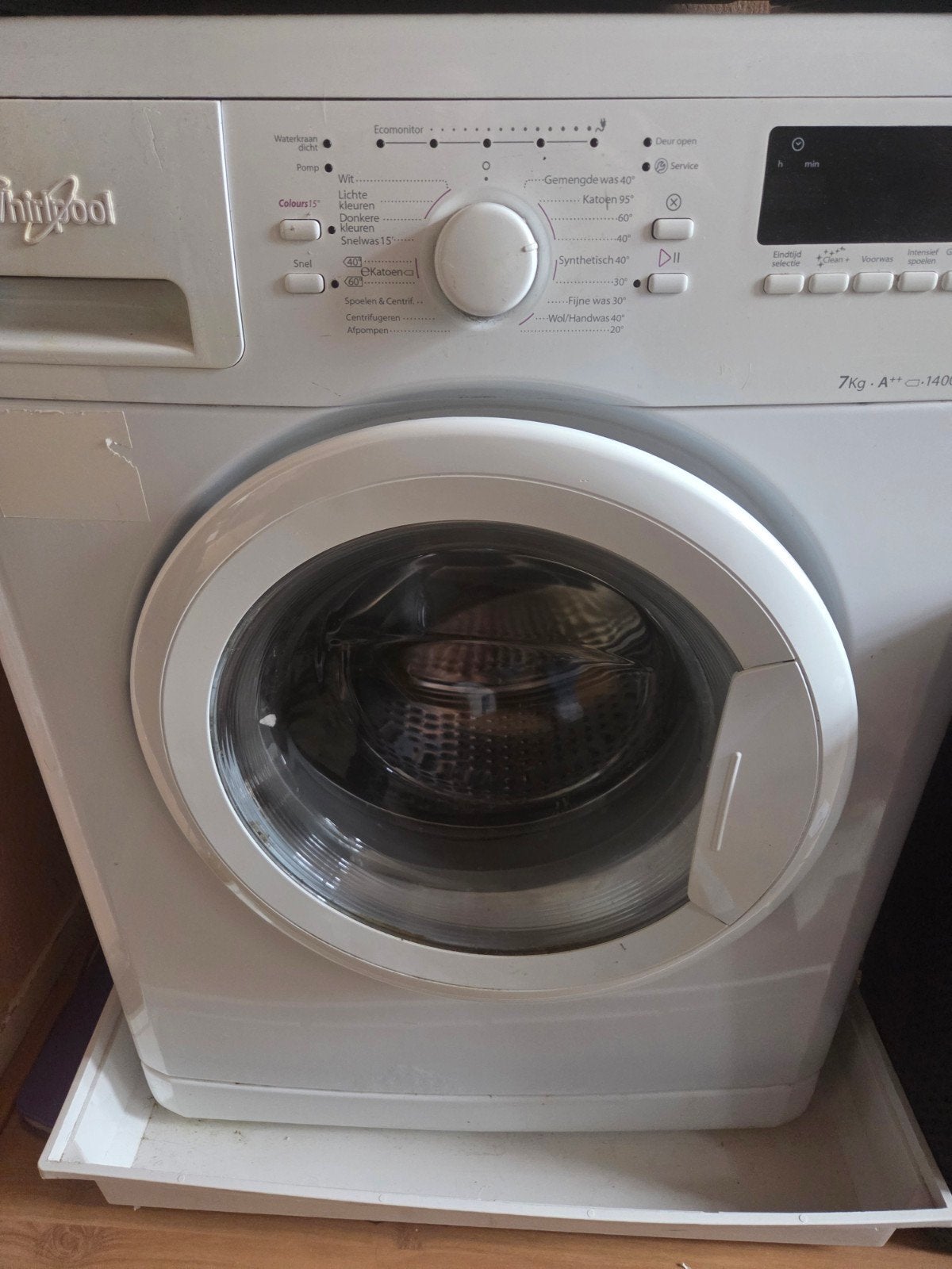 Whirlpool Wasmachine 7kg A++ 1400 toeren, Ophalen, Gebruikt, 1200 tot 1600 toeren, 6 tot 8 kg