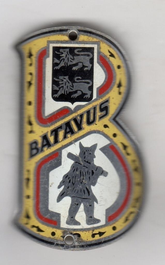 BALHOOFDPLAATJE BATAVUS RIJWIELEN HEERENVEEN, Verzamelen, Ophalen of Verzenden, Overige typen