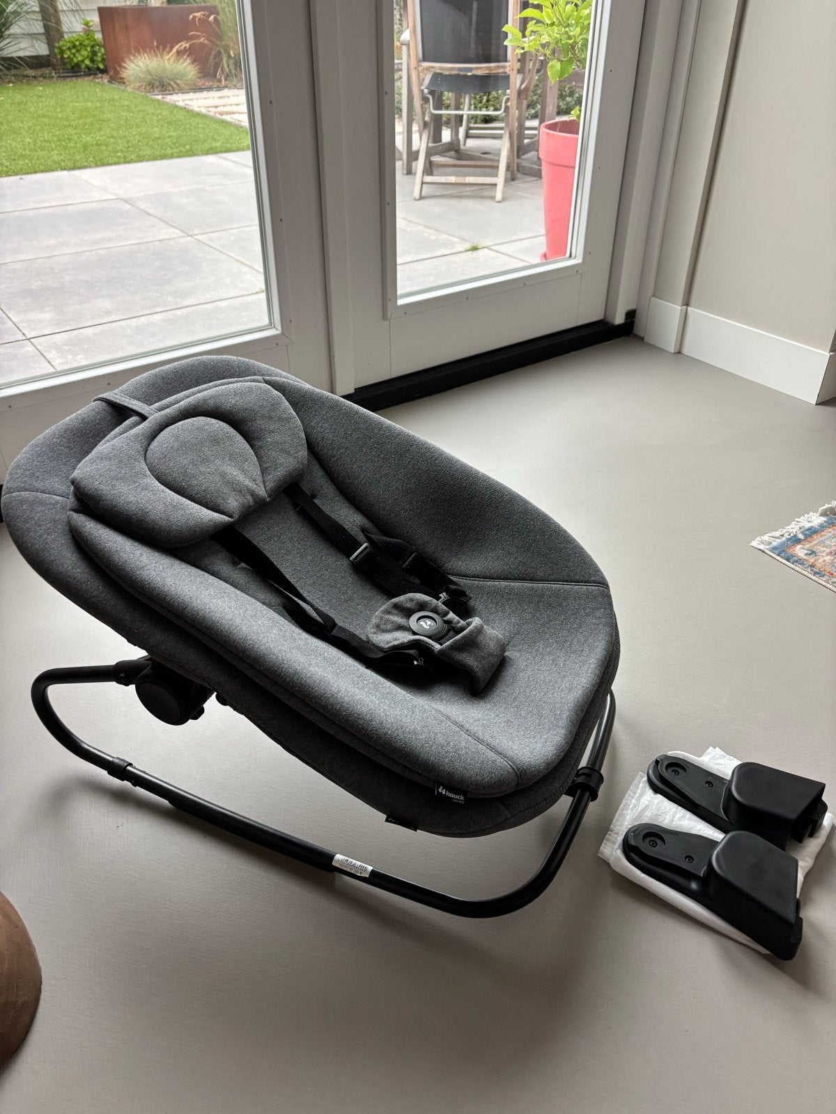 Hauck Wipstoel Bouncer Premium - Grijs, Wipstoel, Ophalen, Overige merken, Met gordel(s) of riempje(s)