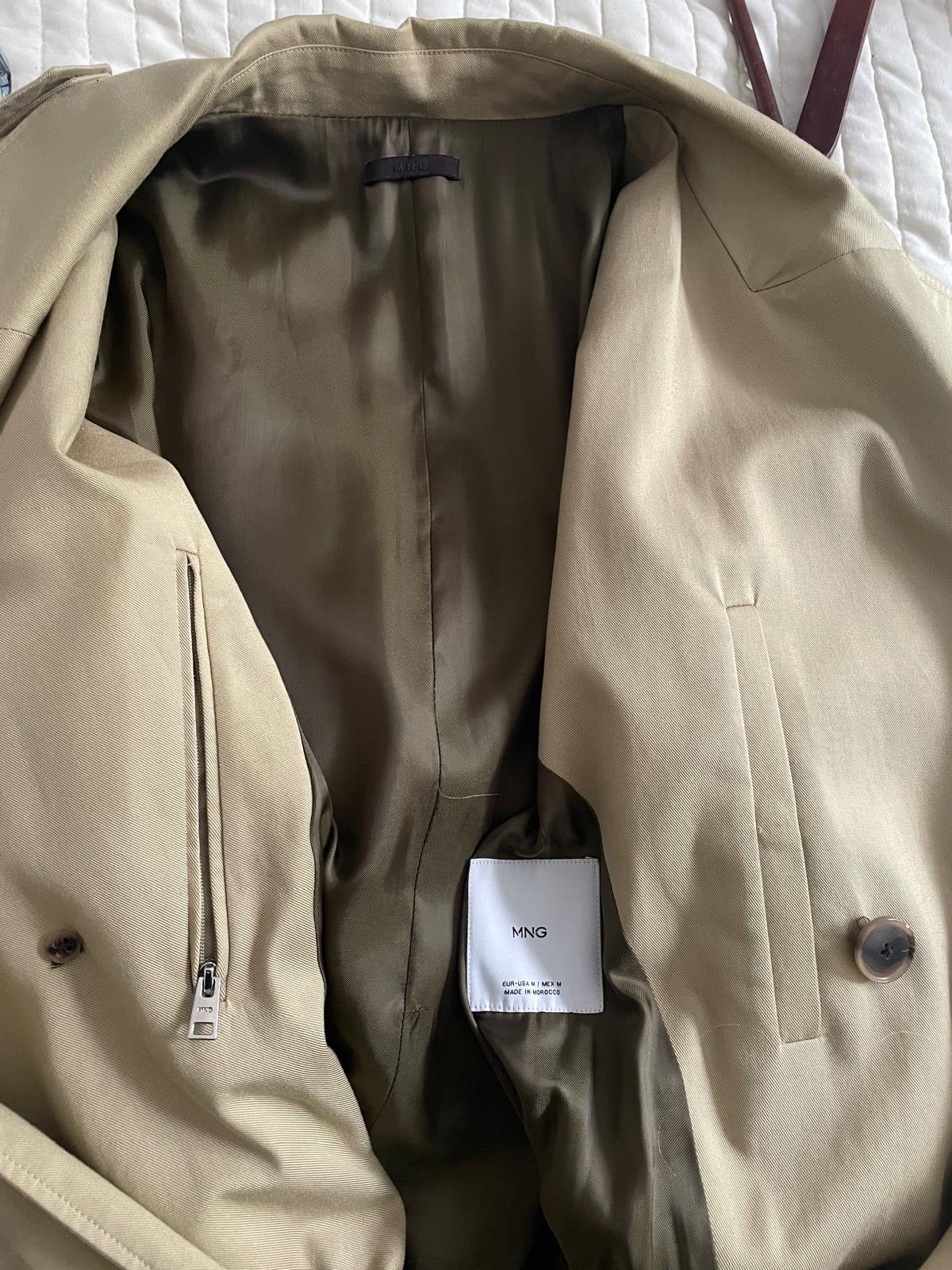 MNG Trenchcoat Beige Maat M, Ophalen of Verzenden, Zo goed als nieuw, Beige