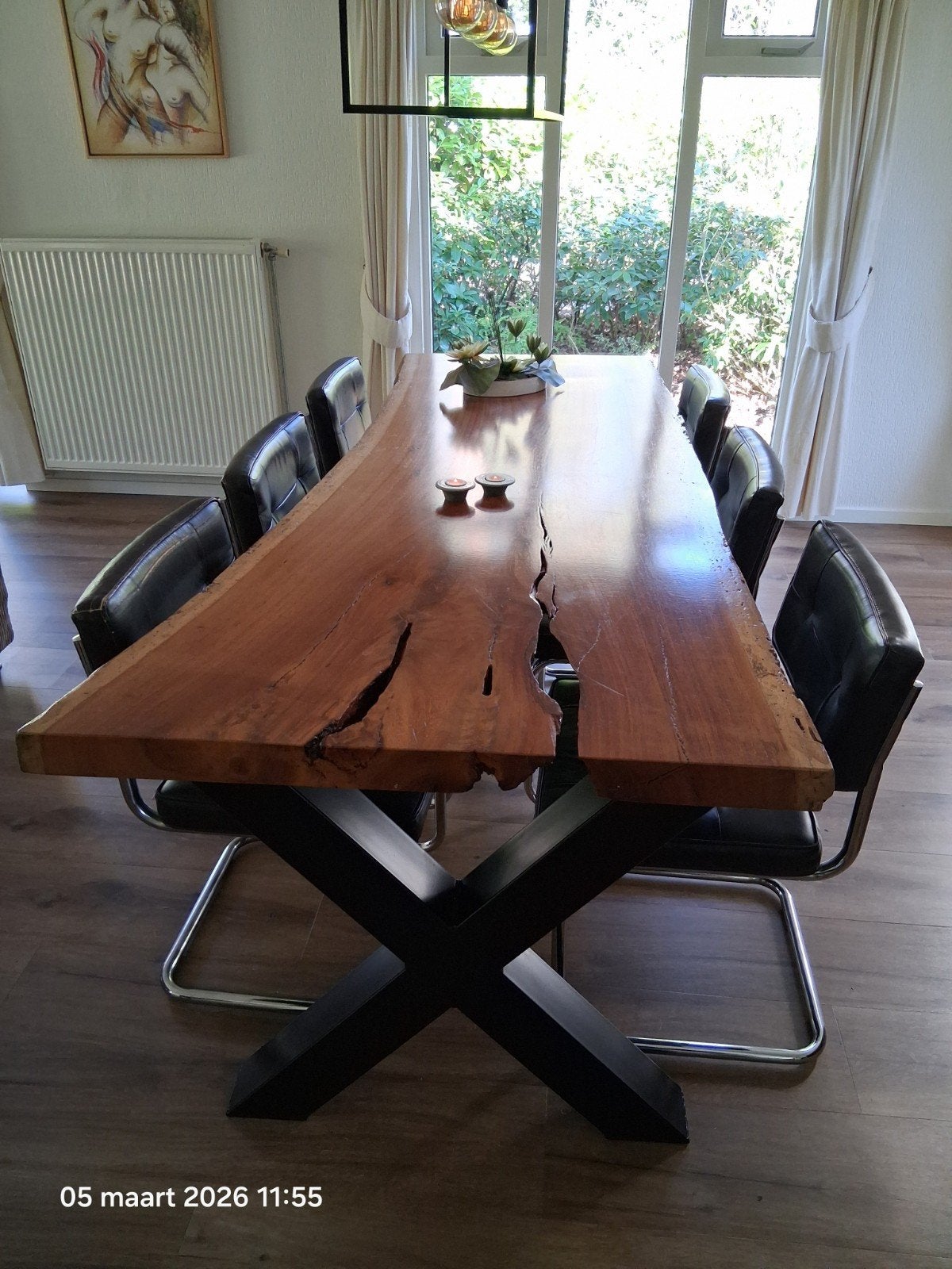 Boomstam tafel 2.10 x 100, Ophalen