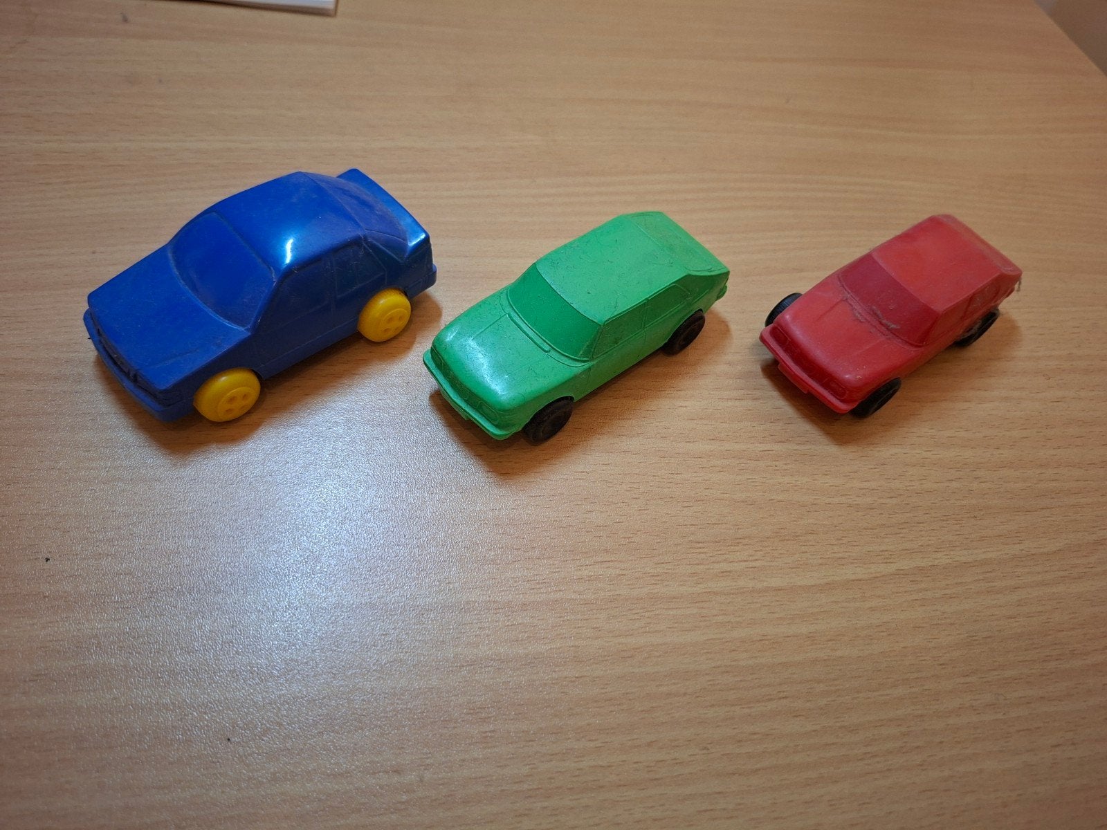 Set van 3 vintage Saab plastic speelgoedauto's, Ophalen of Verzenden, Gebruikt