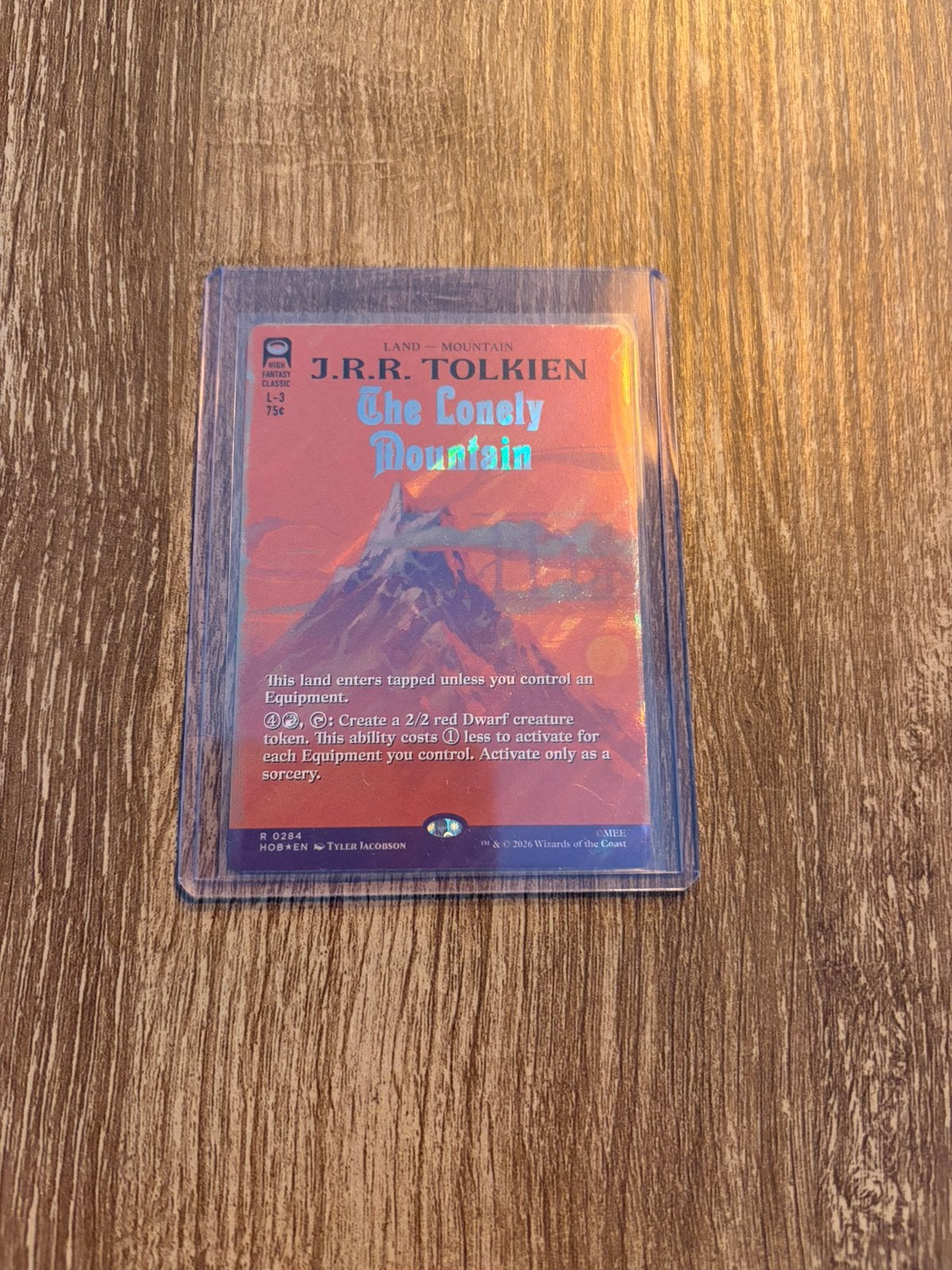 “The Lonely Mountain” Surge Foil van “The Hobbit” MTG, Ophalen of Verzenden, Nieuw, Losse kaart, Foil