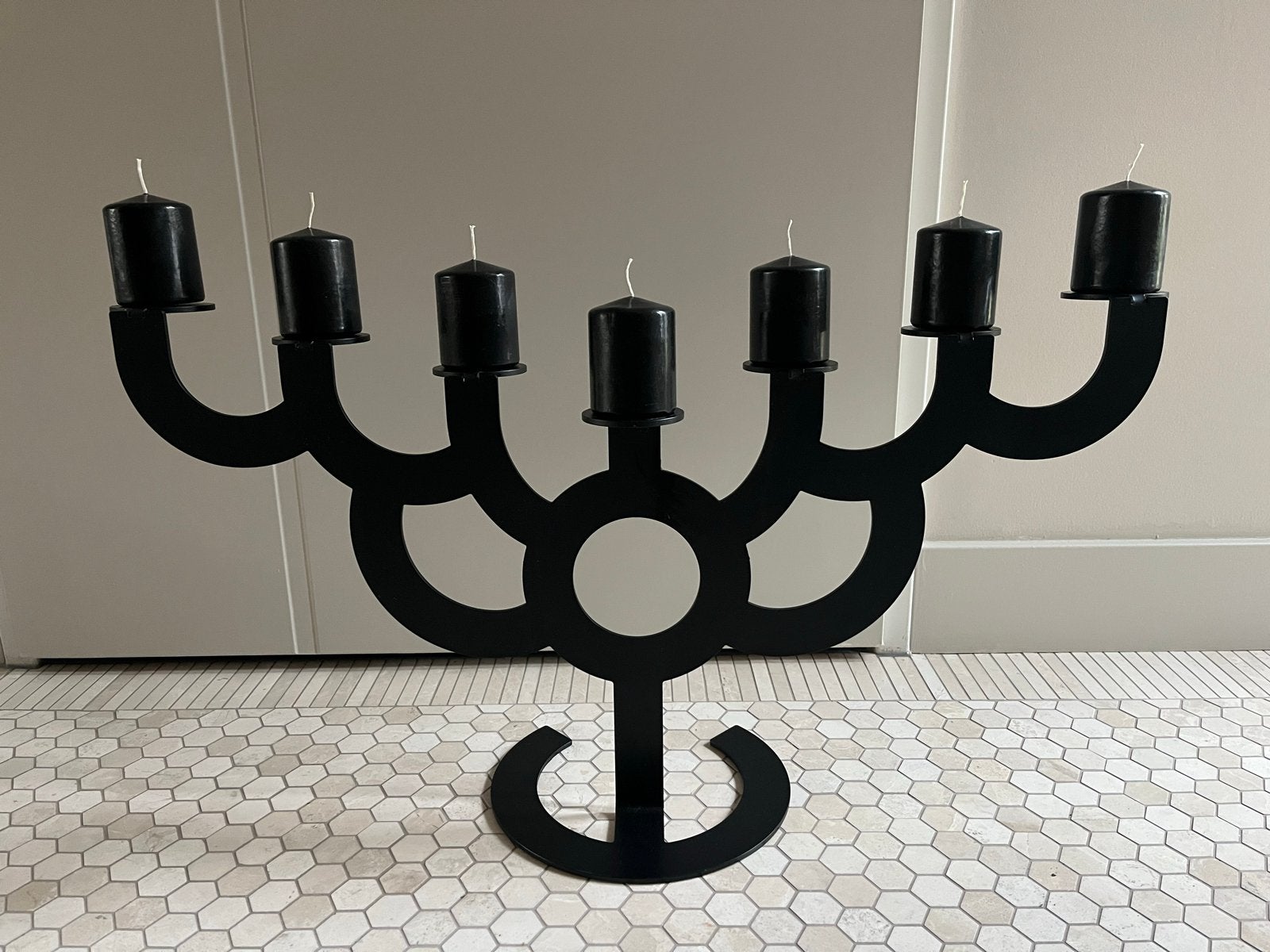 Moooi Menorah Bold kandelaar, zwart, Ophalen, Overige materialen