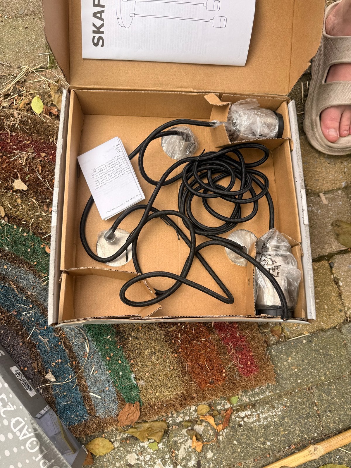 IKEA SKAFTET lamp - Zilveren hanglamp, Ophalen of Verzenden, Nieuw, Metaal, 75 cm of meer