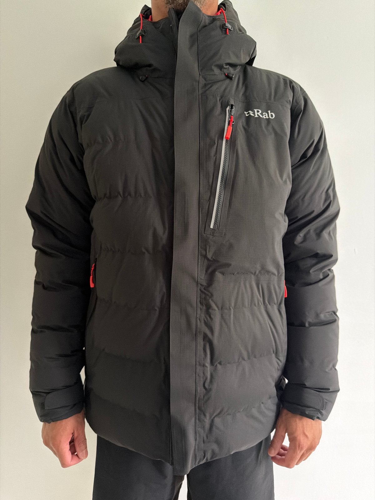 RAB Resolution Jacket - Heren expeditie donsjas - Maat XL, Ophalen of Verzenden, Zo goed als nieuw, Maat 56/58 (XL), Zwart