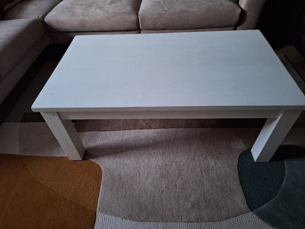 Witte salontafel, Ophalen, Gebruikt, 100 tot 150 cm, Eikenhout