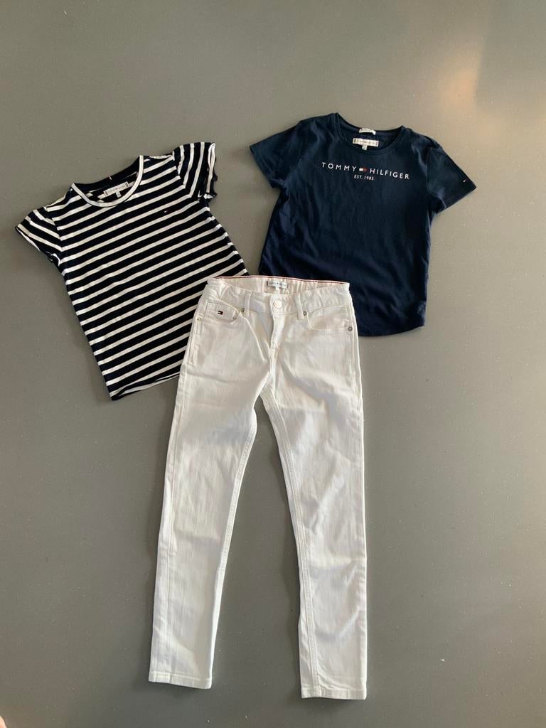 Kledingpakket meisje Tommy Hilfiger mt 128, Ophalen of Verzenden, Zo goed als nieuw, Maat 34 (XS) of kleiner