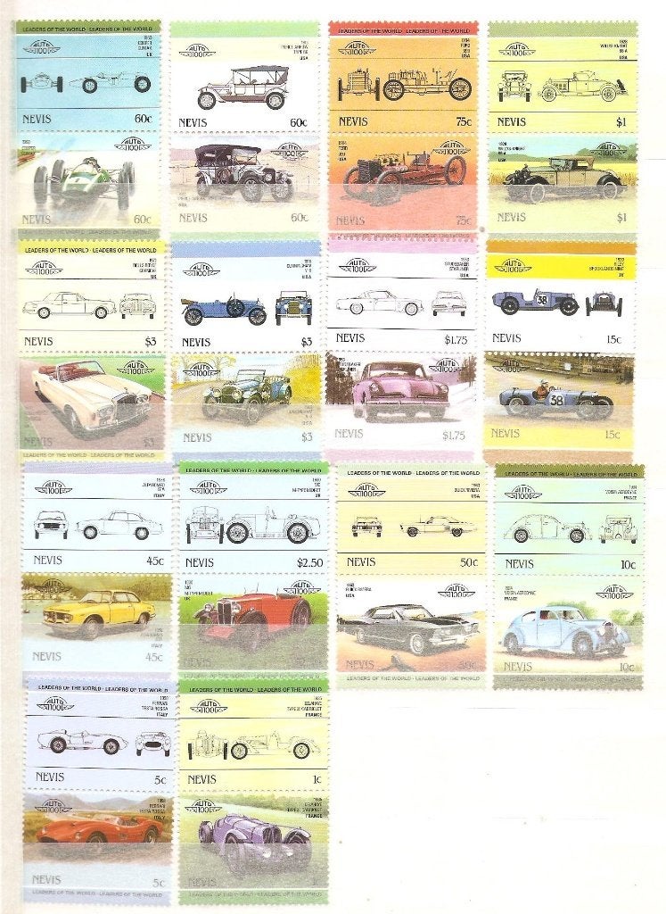 Nevis, Ophalen of Verzenden, Postfris, Auto's