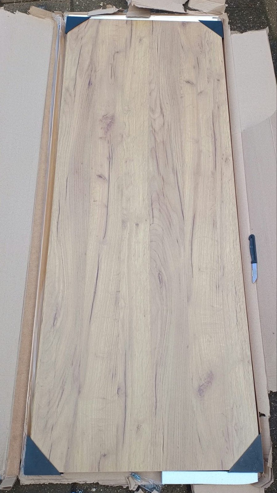 Nieuw keukenblad - Eikenlook - 166x64x4 cm, Overige typen, Hout, Nieuw, Ophalen of Verzenden
