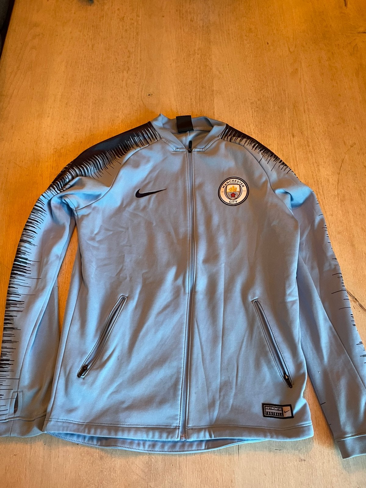 Manchester city  trainingsjack, Blauw, Overige maten, Ophalen of Verzenden, Zo goed als nieuw