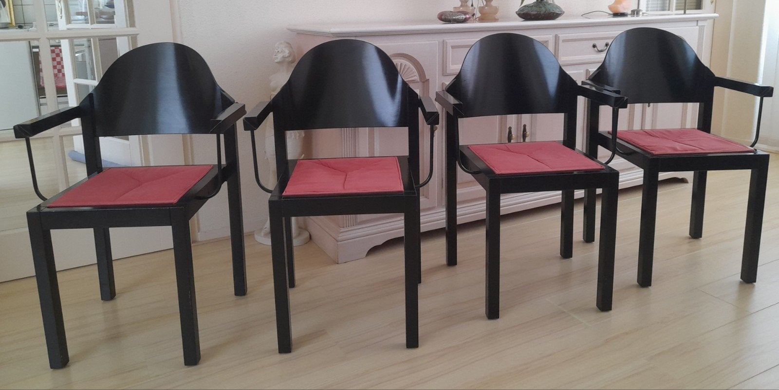 Thonet, Gebruikt, Zwart, Ophalen of Verzenden, Vier