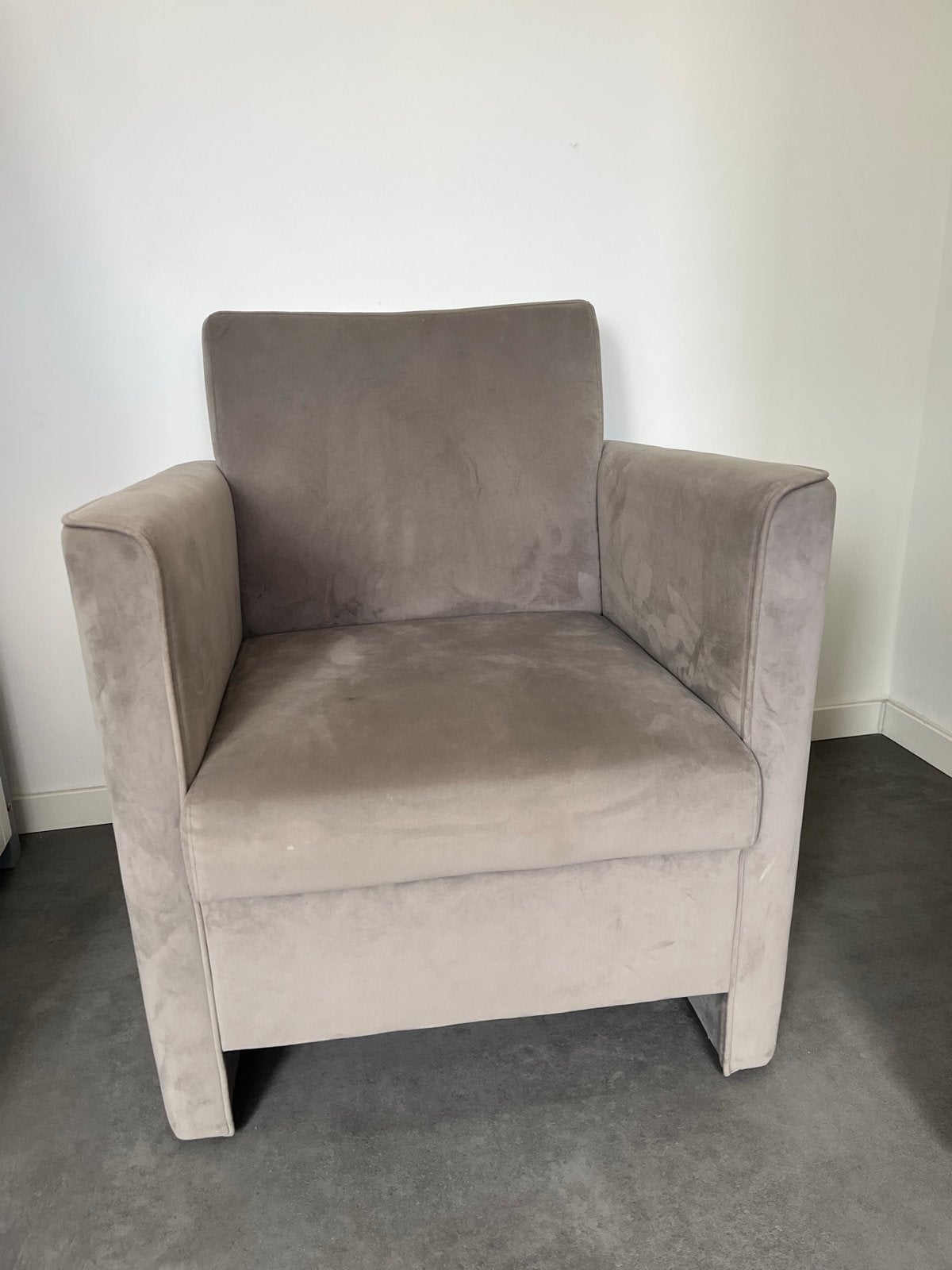 2x Grijze fauteuil van Pronto Wonen, zo goed als nieuw, Ophalen, Zo goed als nieuw, Stof, 75 tot 100 cm