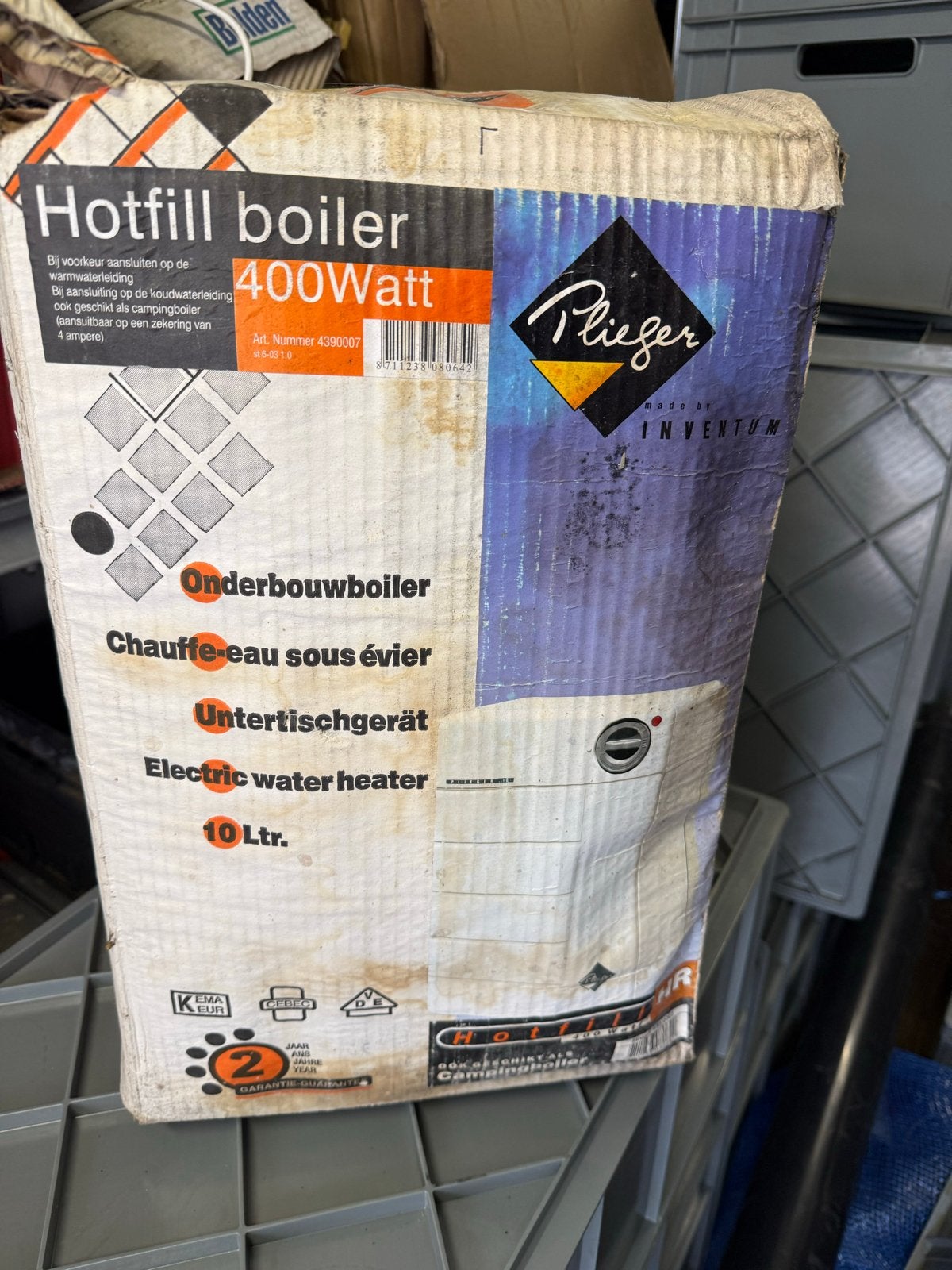 Plieger Hotfill Boiler 400W - Ook voor Camping, Ophalen, Nieuw, Boiler, Minder dan 20 liter