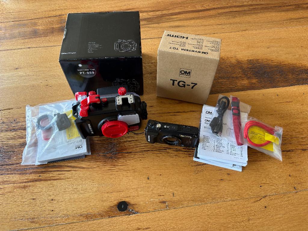 Zo goed als nieuw Olympus TG-7 met onderwater huis PT-059, Compact, Ophalen of Verzenden, Zo goed als nieuw, Olympus