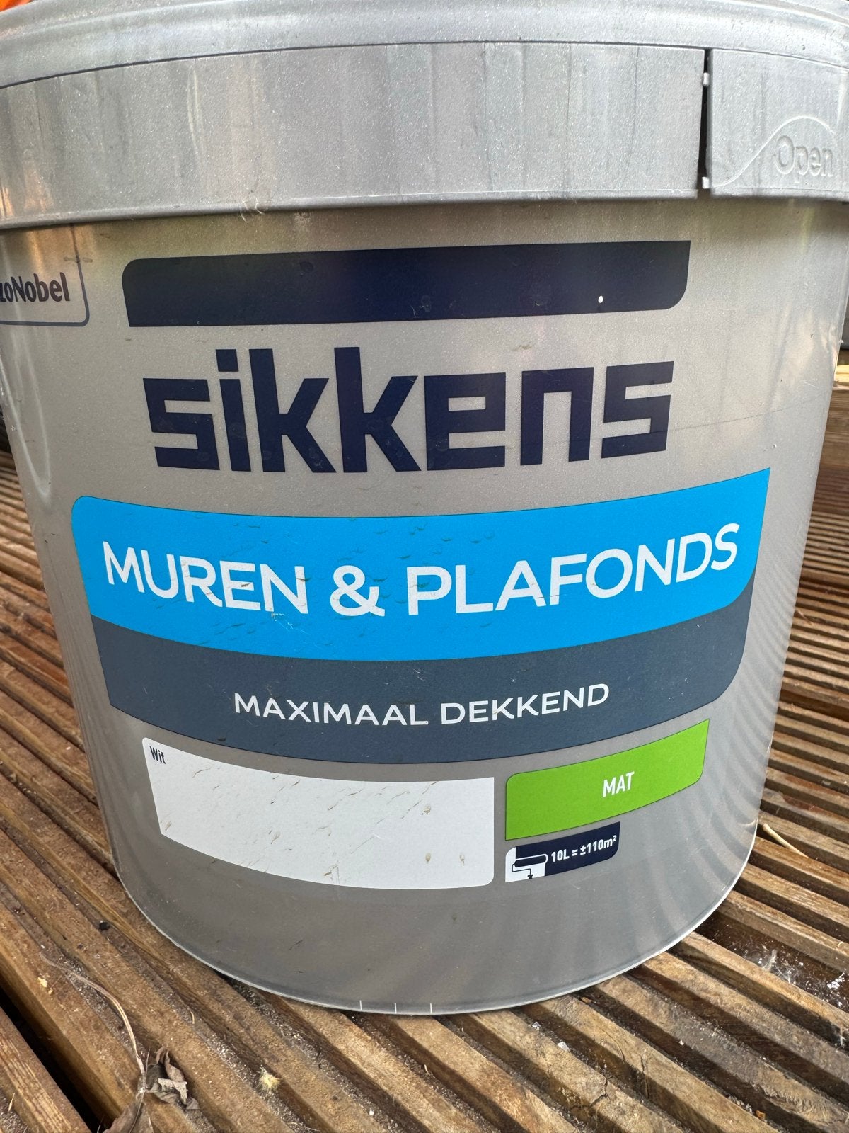 Sikkens Latex 10 liter wit mat voor muren en plafonds, Ophalen, Nieuw, Overige typen