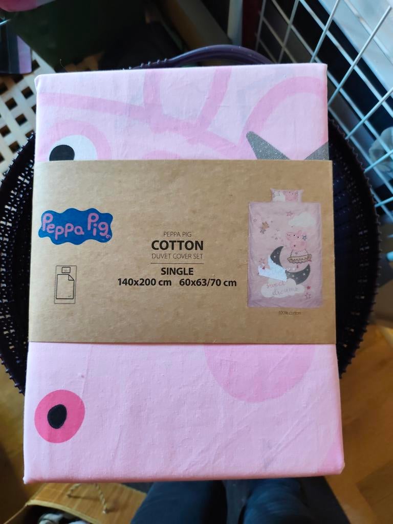 2 nieuwe dekbedovertrekken Peppa pig 140x200 Roze, Eenpersoons, Dekbedovertrek, Nieuw, Ophalen of Verzenden