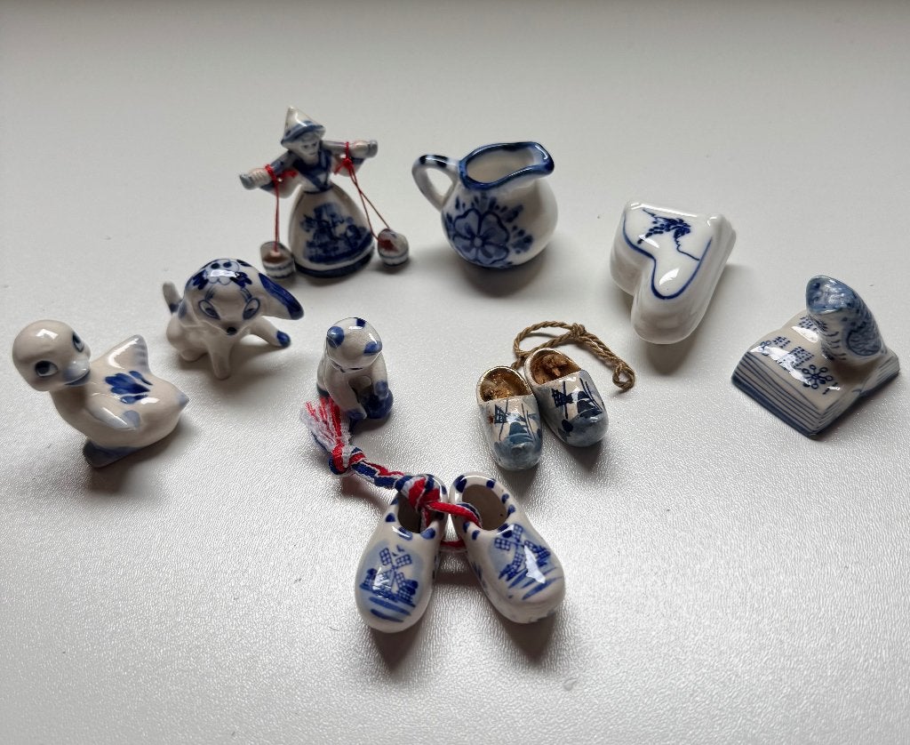 9 Delft's blauwe miniatuurtjes, Verzamelen, Ophalen of Verzenden, Zo goed als nieuw, Overige typen