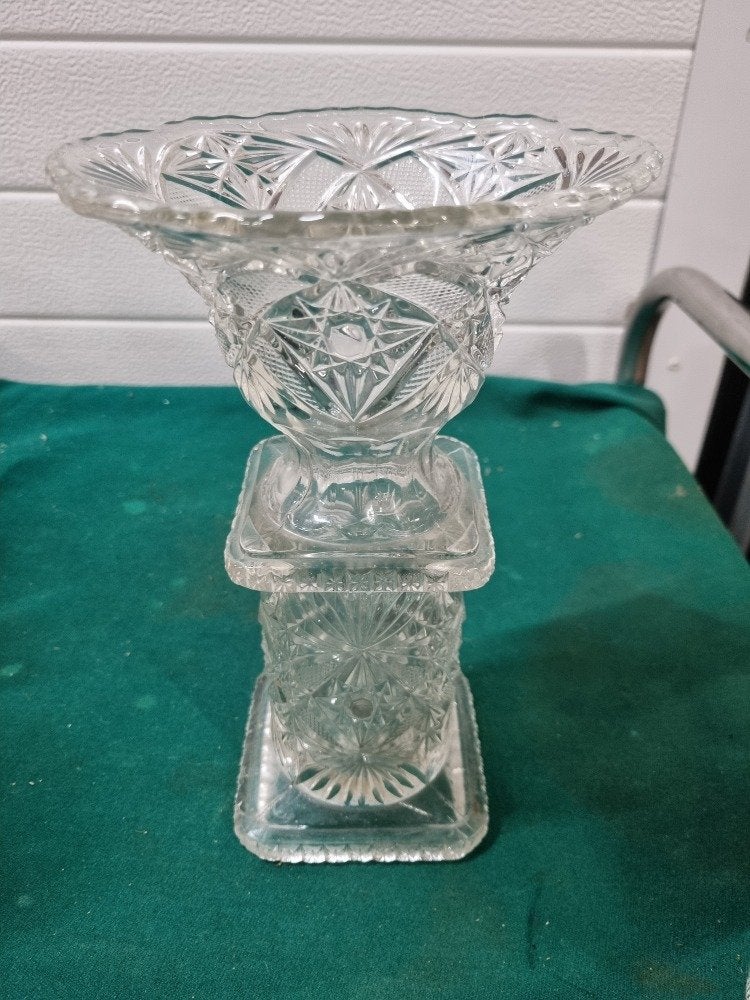 vaas kristal brockwitz art nouveau, Ophalen of Verzenden