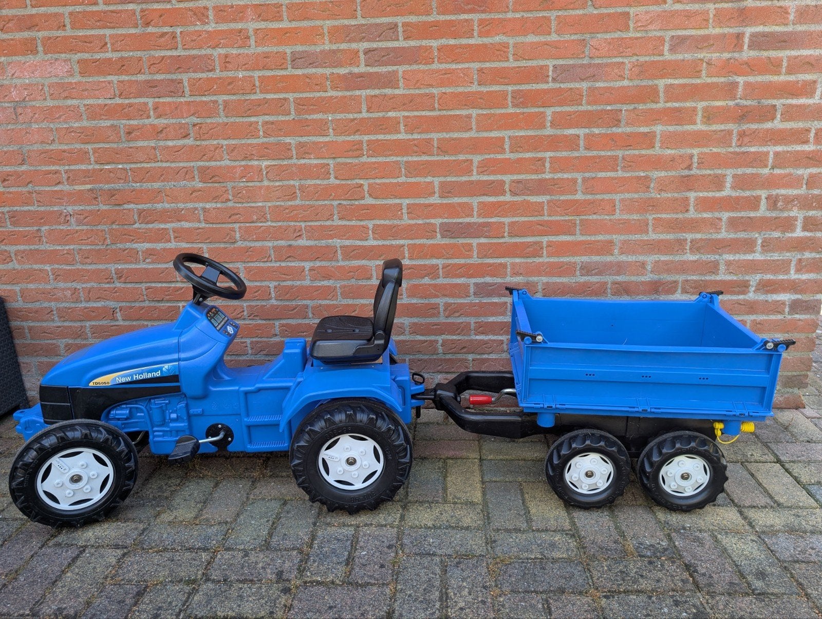 New Holland Rolly Toys traptractor met aanhanger, Ophalen, Gebruikt, Trapvoertuig