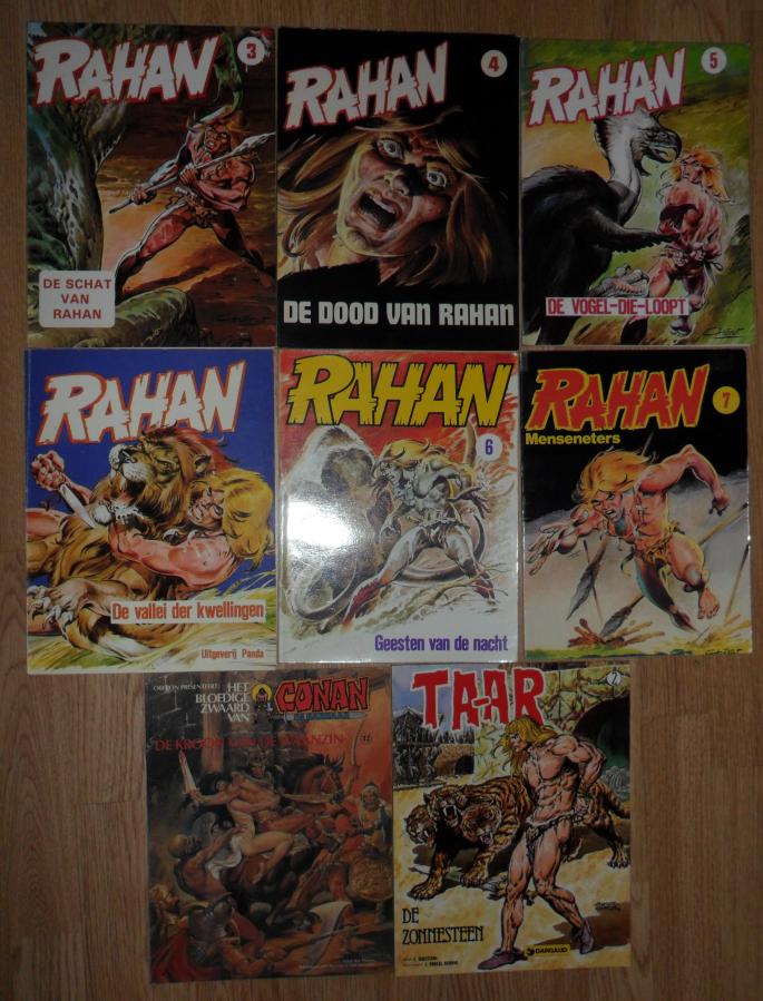 8x BARBAARSE OERMENSEN / Rahan Deel 2 t/m 7 + Conan + Ta-ar, Meerdere stripboeken, Ophalen of Verzenden, Gelezen