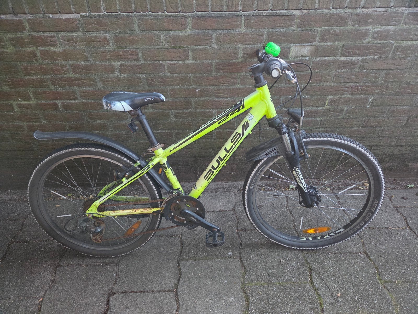 Bulls Tokee gele mountainbike voor kinderen, Ophalen, 24 inch of meer, Gebruikt, Bulls