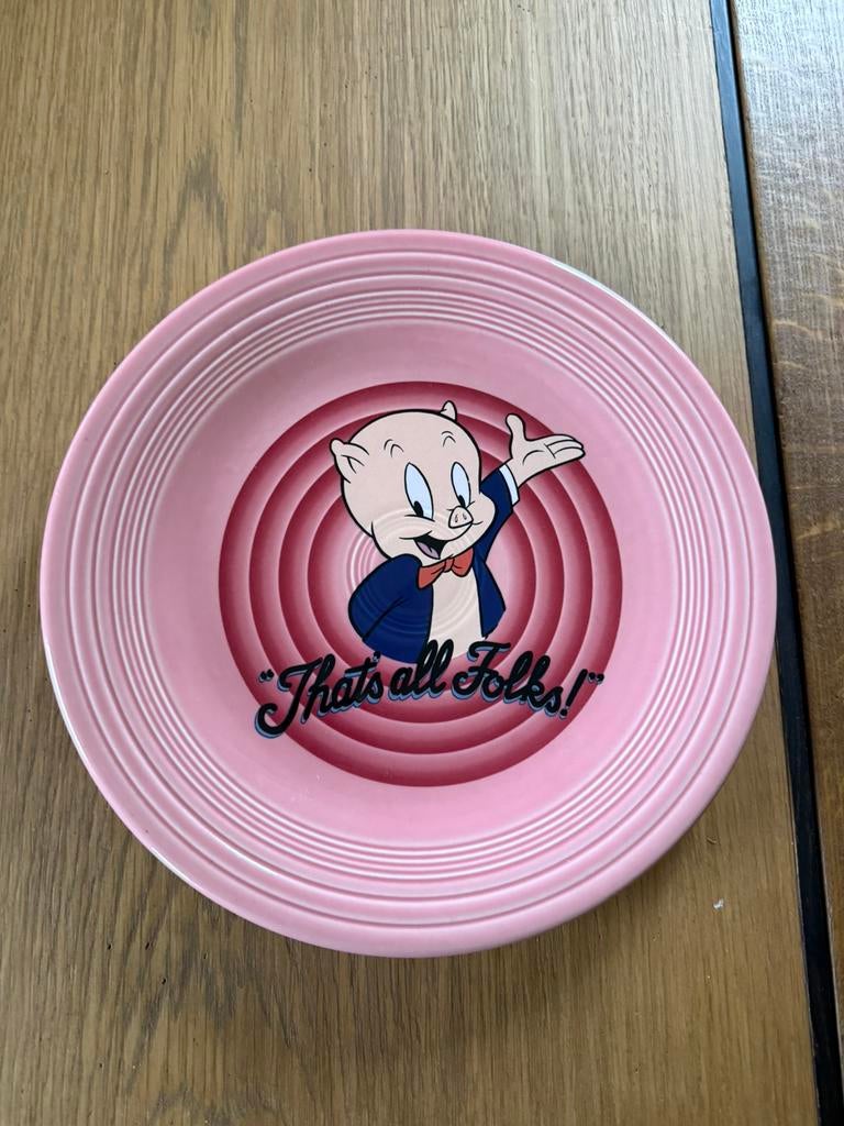 Fiesta Wear bord Porky Pig Looney Tunes, Ophalen of Verzenden, Looney Tunes, Gebruikt, Overige typen