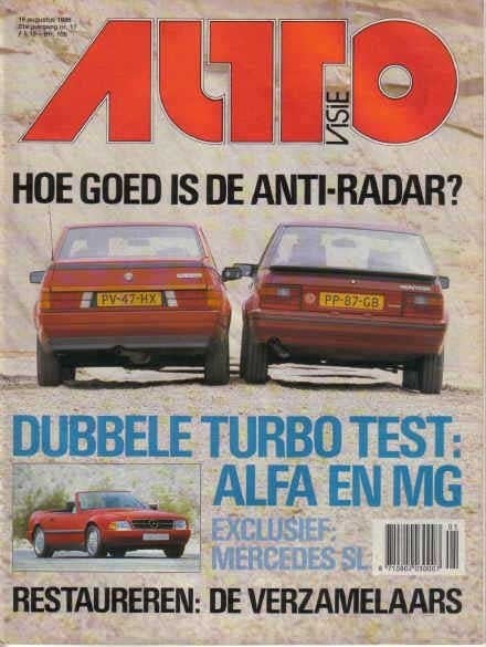 Autovisie 17 1986 : Alfa Romeo 75 1.8 Turbo - MG Montego, Boeken, Auto's | Folders en Tijdschriften, Gelezen, Algemeen, Ophalen of Verzenden