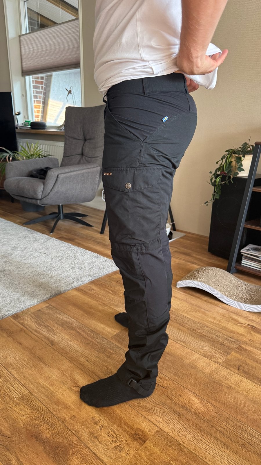Fjällräven G-1000 Outdoor Broek Zwart Maat 48 (M), Ophalen, Zo goed als nieuw, Maat 48/50 (M), Zwart