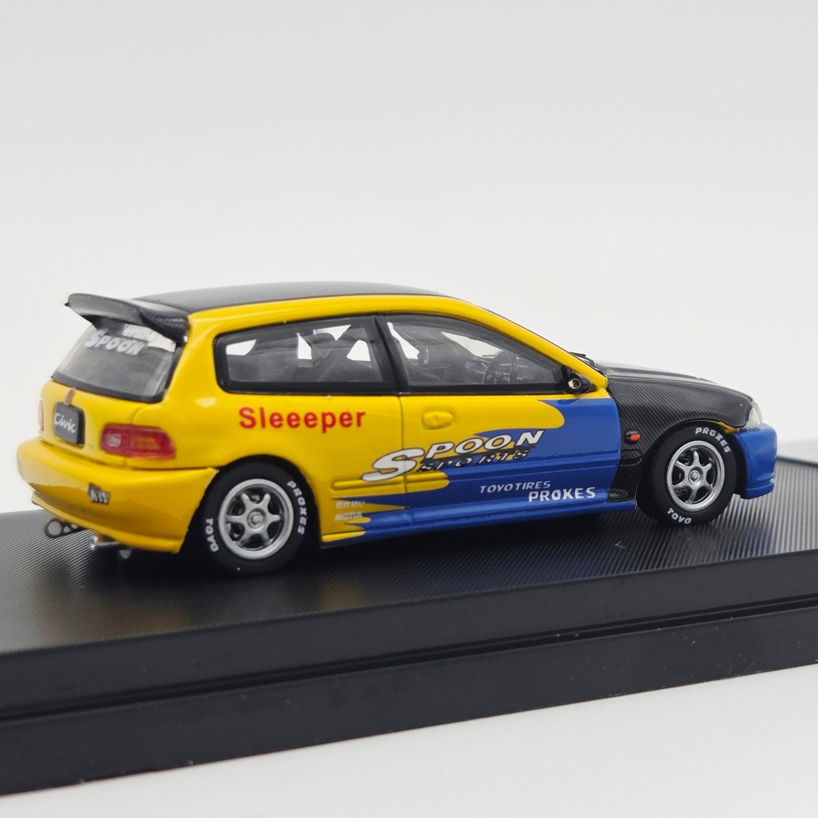 Street Weapon – Honda EG6 *SPOON*, blue/yellow, Mymodelcar@outlook.com, Auto, Ophalen of Verzenden, Street Weapon