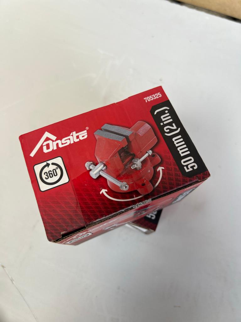 Onsite Bankschroef 50mm - Nieuw in doos, Doe-het-zelf en Verbouw, Gereedschap | Handgereedschap, Ophalen of Verzenden, Nieuw