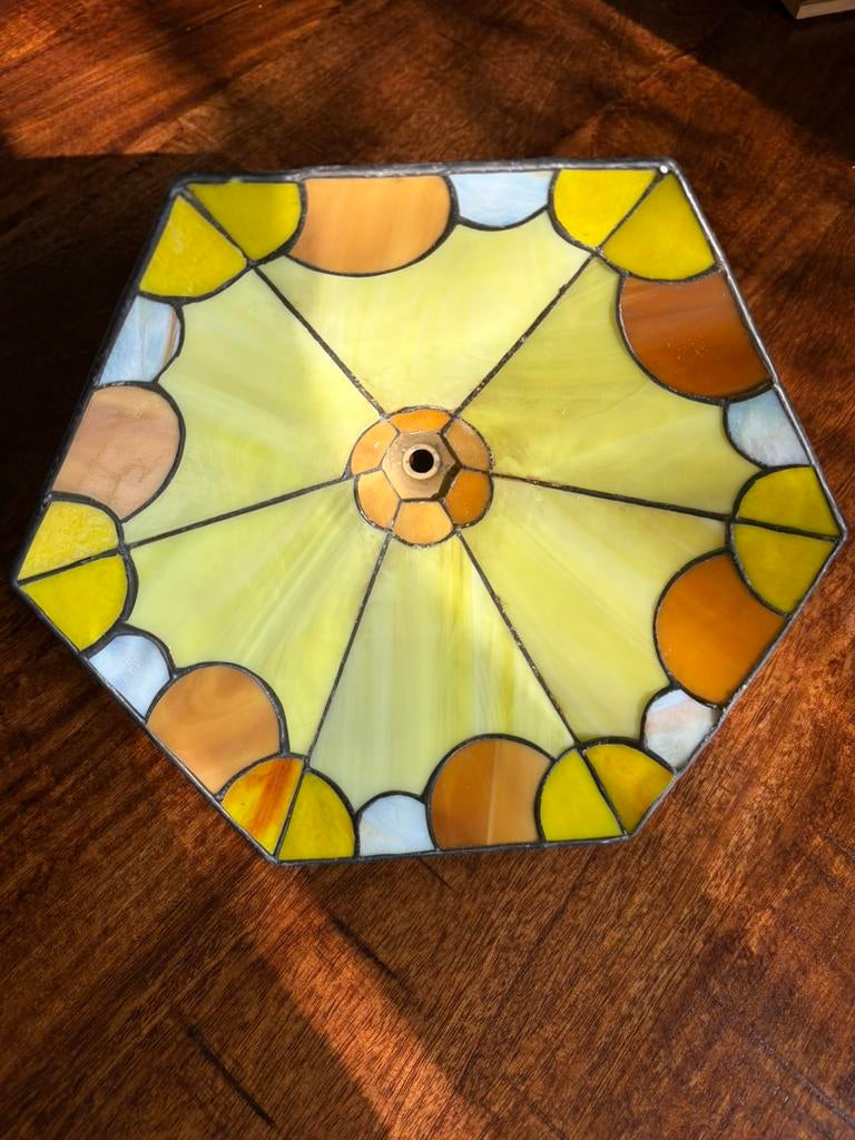 Origineel Tiffany lampenkapje, Ophalen of Verzenden, Zo goed als nieuw, Rond, Minder dan 25 cm