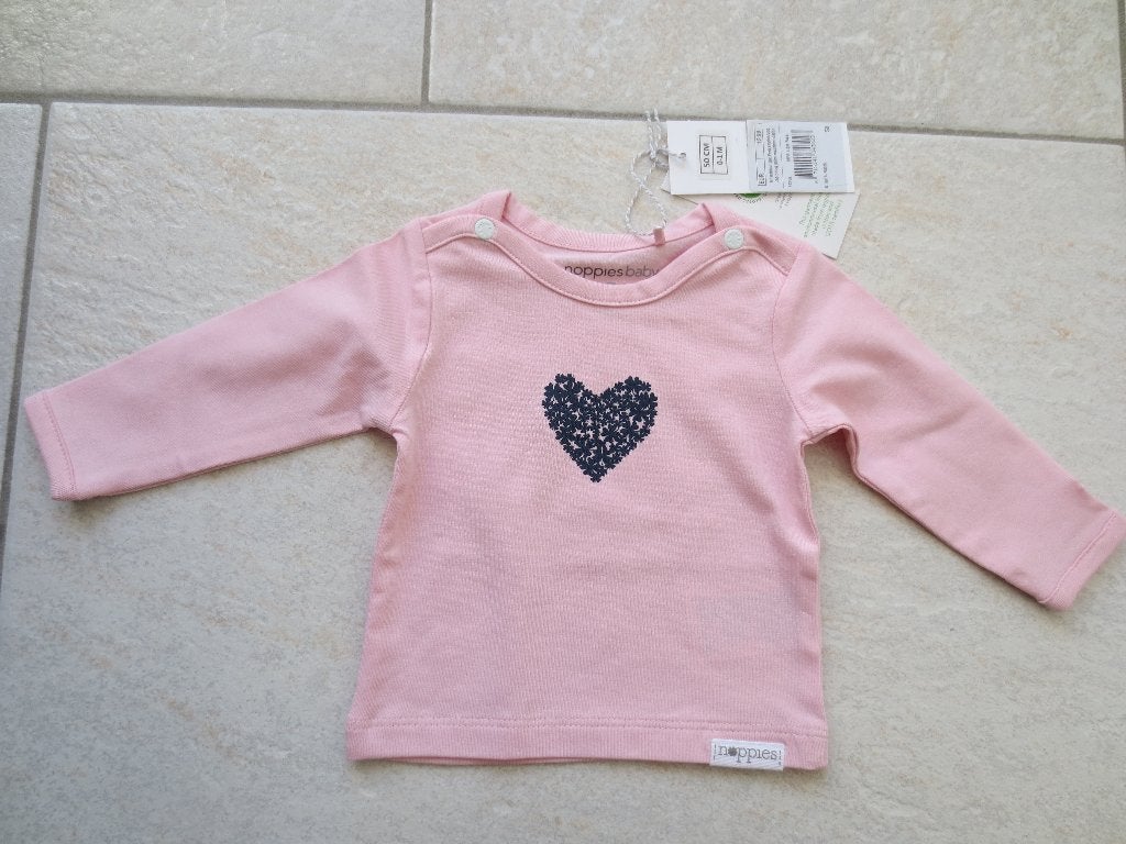 Noppies baby, roze shirt, maat 50, NIEUW, Meisje, Nieuw, Ophalen of Verzenden, Noppies