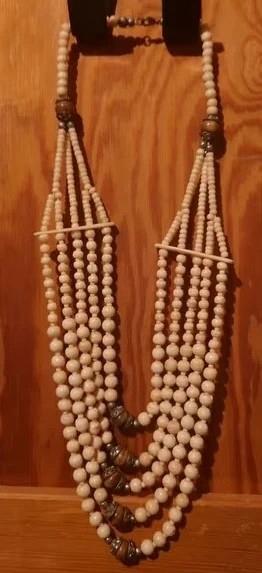 Ketting, Sieraden, Tassen en Uiterlijk, Kettingen, Ophalen of Verzenden, Zo goed als nieuw, Wit, Overige materialen