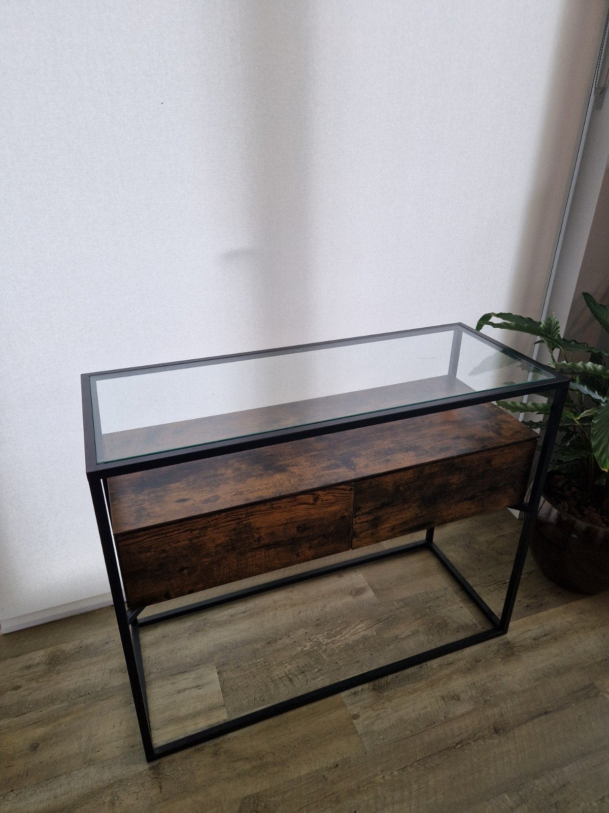 Haltafel, wandtafel, dressoir, sidetable, Ophalen, Zo goed als nieuw, Metaal, 25 tot 50 cm