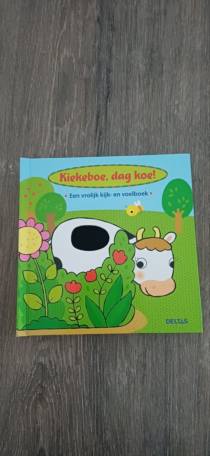 Z.g.a.n kiekeboe, dag koe! een vrolijk kijk en voelboek, Ophalen of Verzenden, Zo goed als nieuw, Uitklap-, Voel- of Ontdekboek