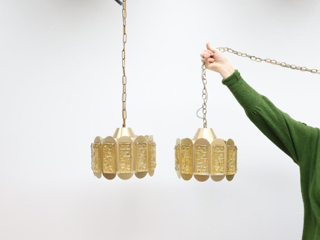 Vintage hanglamp | Vitrika Denmark, ., Ophalen of Verzenden, Minder dan 50 cm, Vitrika