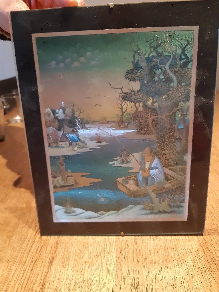 schilderij visser, Ophalen of Verzenden, Overige onderwerpen