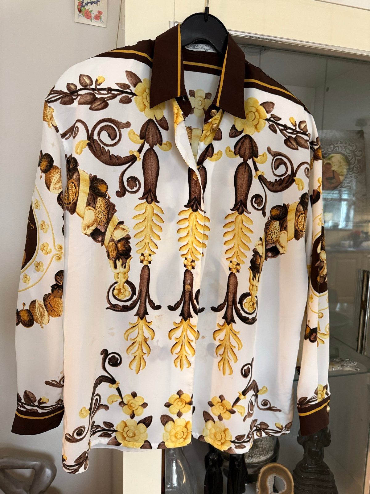 Mario Rosella Blouse Maat 38 met Barokprint, Kleding | Dames, Maat 38/40 (M), Meerkleurig, Ophalen of Verzenden, Zo goed als nieuw