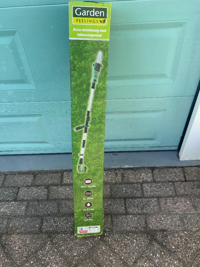 Accu snoeizaag met telescoopsteel, Tuin en Terras, Ophalen, Zo goed als nieuw, 50 mm of meer, Garden Feelings