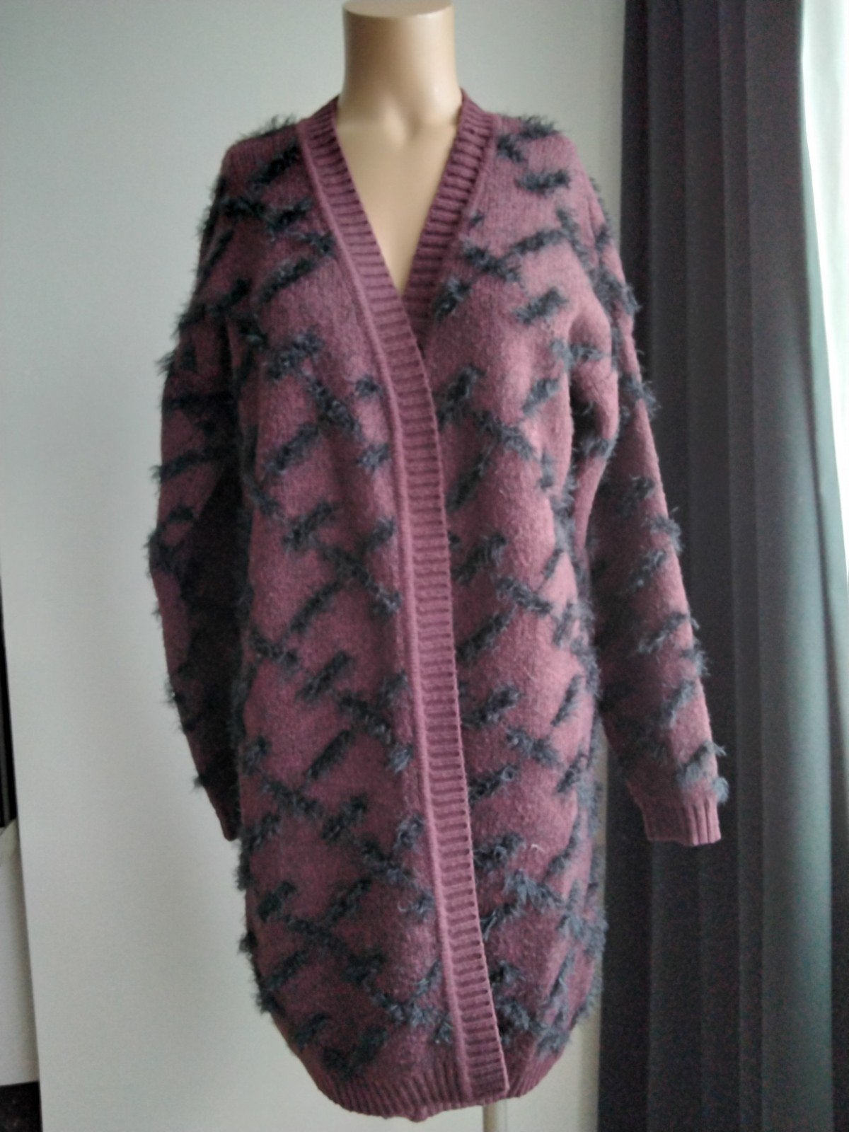 Ichi Lang Vest - Bordeaux met Zwart Detail, Maat 38/40 (M), Ophalen of Verzenden, Zo goed als nieuw, Ichi