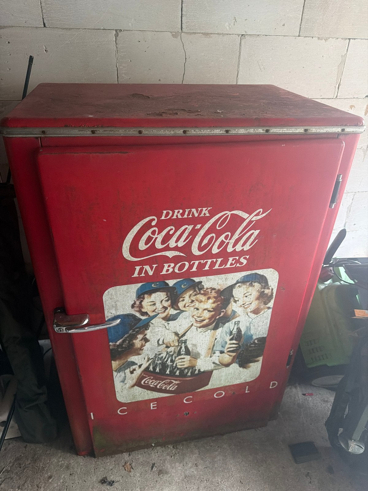 Vintage Coca-Cola Koelkast - Uniek Verzamelobject, Antiek en Kunst, Ophalen of Verzenden